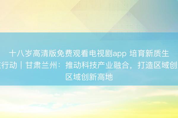 十八岁高清版免费观看电视剧app 培育新质生产力在行动｜甘肃兰州：推动科技产业融合，打造区域创新高地