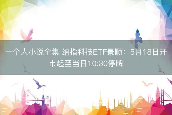 一个人小说全集 纳指科技ETF景顺：5月18日开市起至当日10:30停牌
