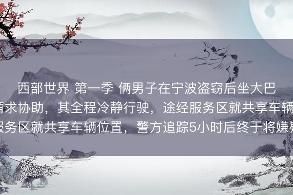 西部世界 第一季 俩男子在宁波盗窃后坐大巴逃离，民警联系司机请求协助，其全程冷静行驶，途经服务区就共享车辆位置，警方追踪5小时后终于将嫌疑人抓获