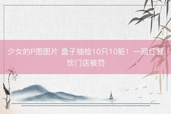 少女的P图图片 盘子抽检10只10脏！一网红餐饮门店被罚