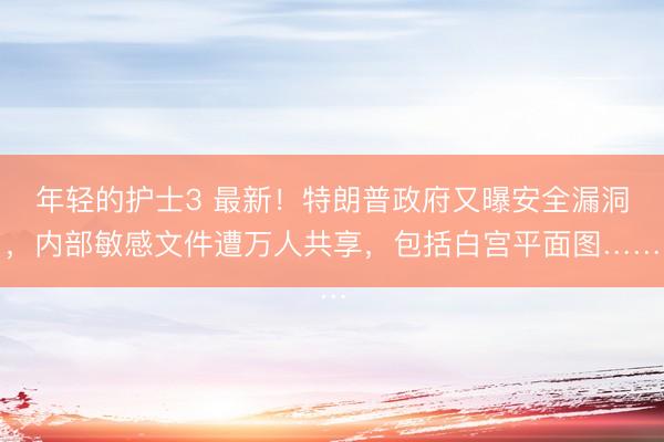 年轻的护士3 最新！特朗普政府又曝安全漏洞，内部敏感文件遭万人共享，包括白宫平面图……