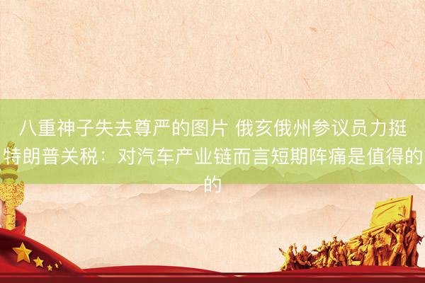 八重神子失去尊严的图片 俄亥俄州参议员力挺特朗普关税：对汽车产业链而言短期阵痛是值得的