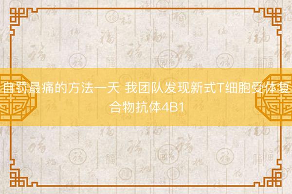 自罚最痛的方法一天 我团队发现新式T细胞受体复合物抗体4B1