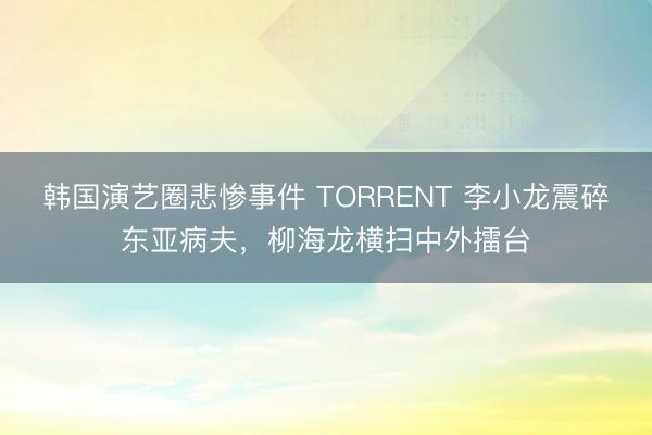 韩国演艺圈悲惨事件 TORRENT 李小龙震碎东亚病夫，柳海龙横扫中外擂台