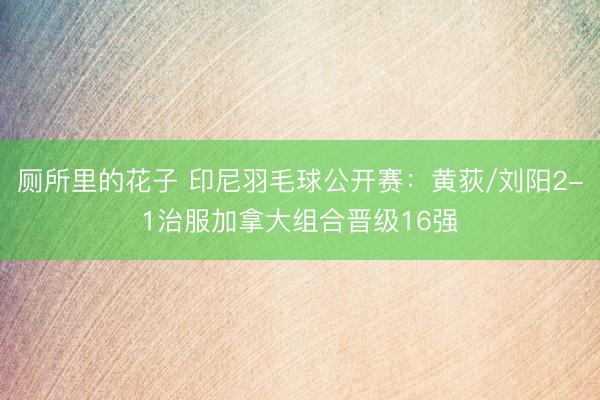 厕所里的花子 印尼羽毛球公开赛：黄荻/刘阳2-1治服加拿大组合晋级16强