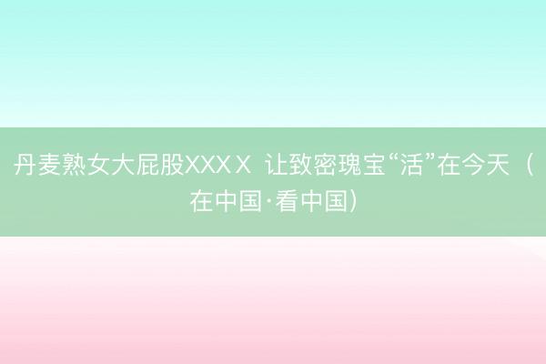 丹麦熟女大屁股XXXⅩ 让致密瑰宝“活”在今天（在中国·看中国）