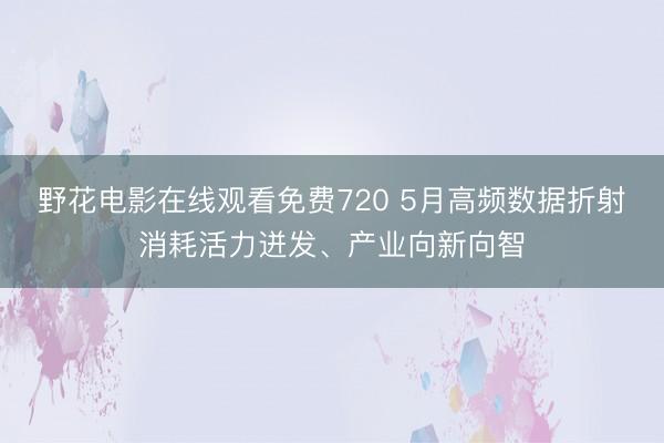野花电影在线观看免费720 5月高频数据折射消耗活力迸发、产业向新向智